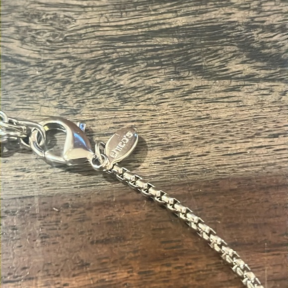 Chico’s Silver Toned Chain Necklace Adjustable - Picture 2 of 6